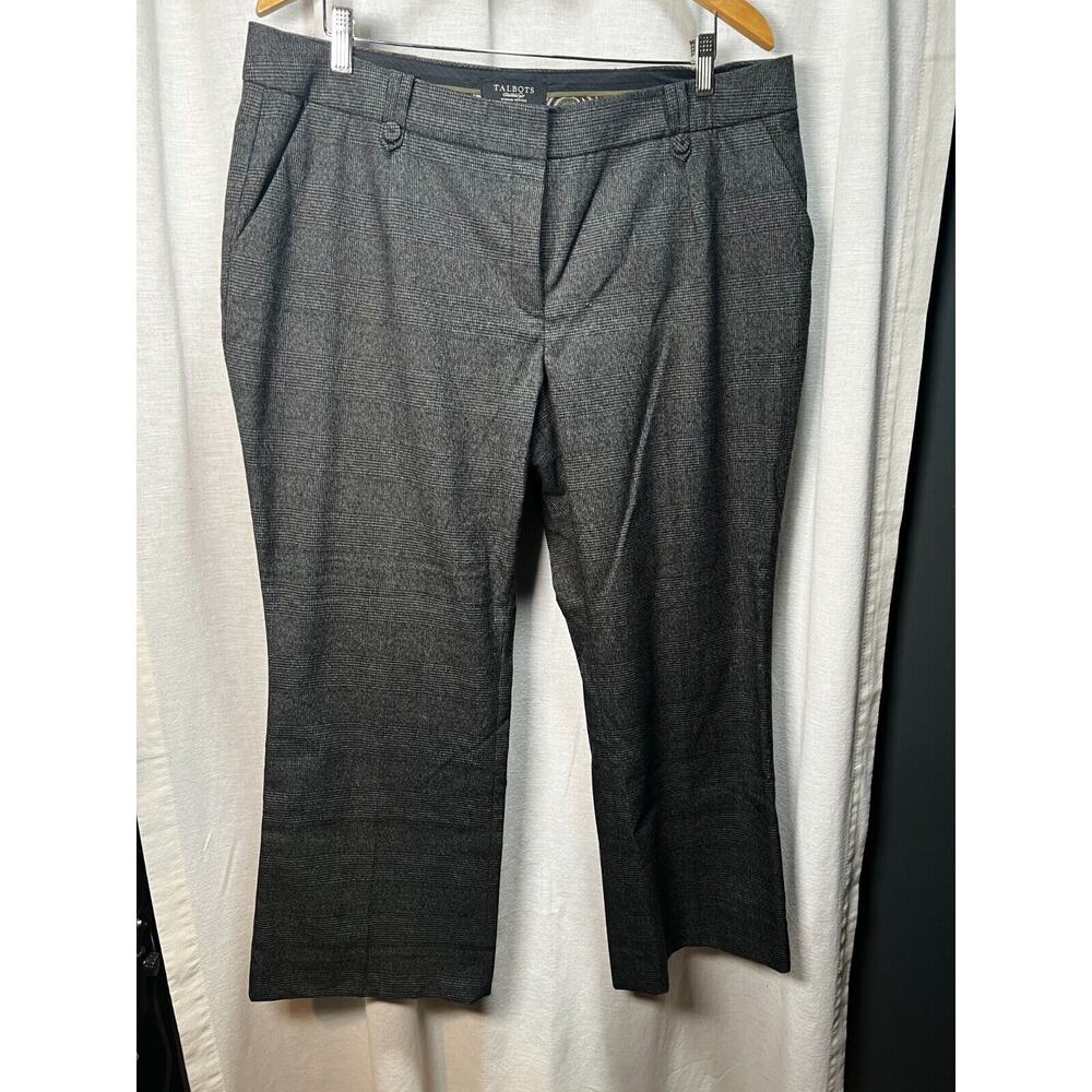 Talbots Womens Petite Pants Gray Size 20W Barely Boot High Rise Polyester Blend